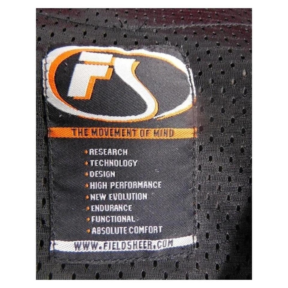 Field Sheer Men's Black White Red & Grey Padded Motorcycle Jacket Sz. 2XL - Picture 3 of 6